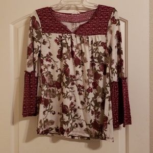 Como Blu - Floral Print Blouse-Bundle and Save 20%